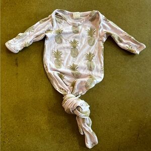 Kate Quinn Pineapple Print Baby Infant One Piece Sleep Gown bamboo